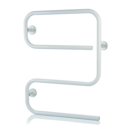 Alize S Shaped Electric Towel Rail - White 80W - AL80SW